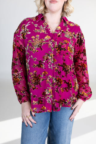 Velour Bloom Top
