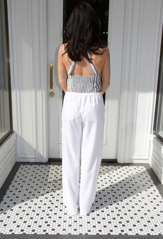 Saltwater Stripe Halter Cropped Top