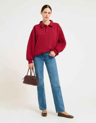 Airport Sweatshirt  in Merlot