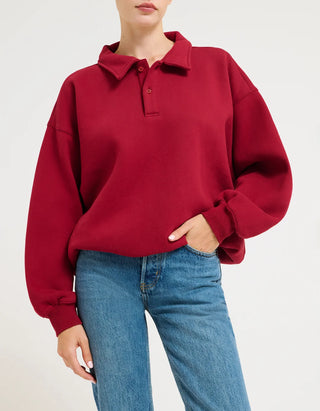 Airport Sweatshirt  in Merlot