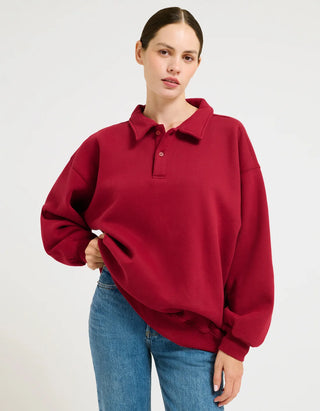Airport Sweatshirt  in Merlot