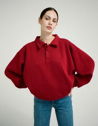 Airport Sweatshirt  in Merlot