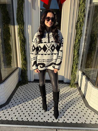 TANNER OVERSIZED QUARTER ZIP-Sweaters-option1]-Fashion Pharmacy Boutique-Ada Oklahoma Clothing Store for Women