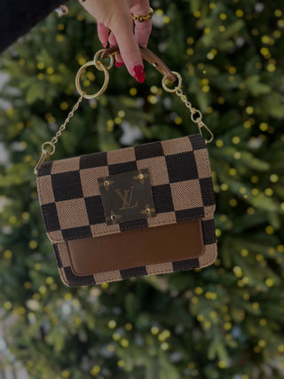 Upcycled Checkered LV Bag