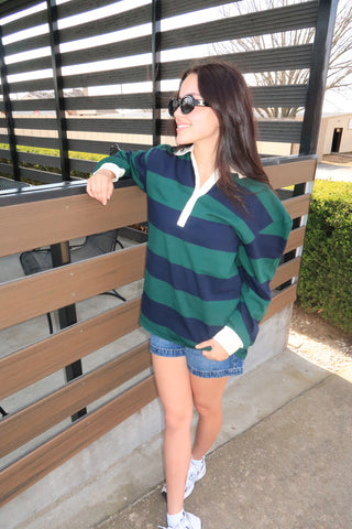 Ivy League Pullover Green/Navy