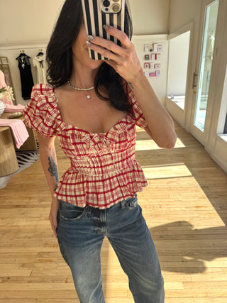 Clara Plaid Corset Top