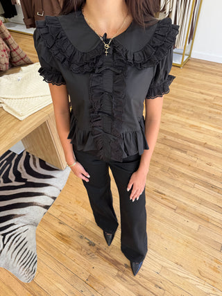 Veronica High Rise Black Coated-