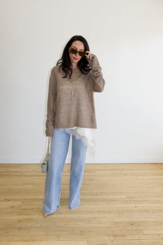 Ava Asymmetrical Tank in Ivory