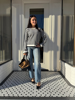 Remi Striped Crew Neck Sweater