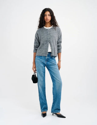 Newport Cardigan in Heather  Grey