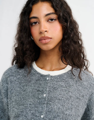 Newport Cardigan in Heather  Grey