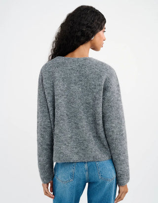 Newport Cardigan in Heather  Grey