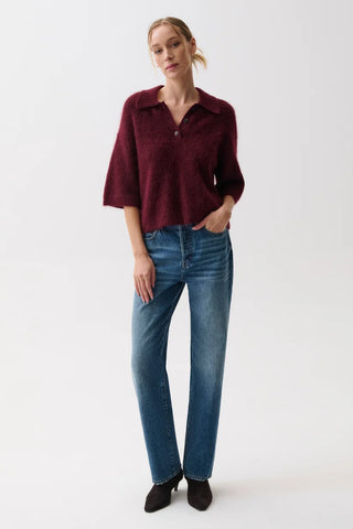 Nadya Top in Cherry Wine