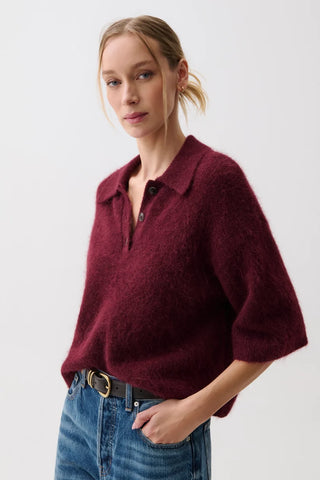 Nadya Top in Cherry Wine