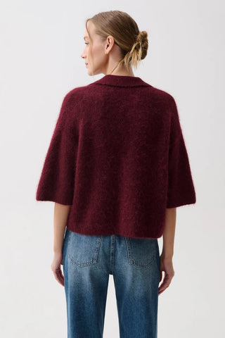 Nadya Top in Cherry Wine