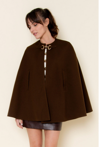Park Avenue Cape With Buckle Detail-Outerwear-option1]-Fashion Pharmacy Boutique-Ada Oklahoma Clothing Store for Women