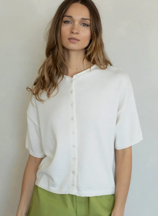The Harli Cardigan in Ivory