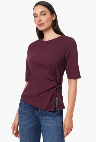 The Elevated Tee in Merlot