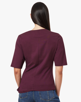 The Elevated Tee in Merlot