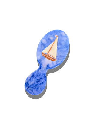 Hand-painted Sail Boat Handbag Hero Brush