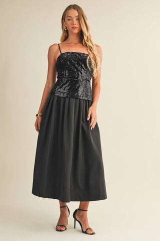 The Darling Dress in Black Sequins