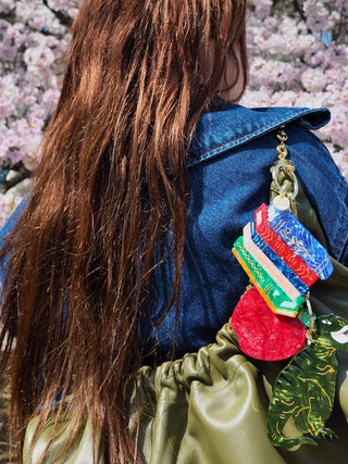 - Hand-painted Apple Bag Charm + Keychain | Eco-Friendly