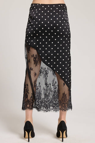 Darla Polka Dot Lace Midi Skirt