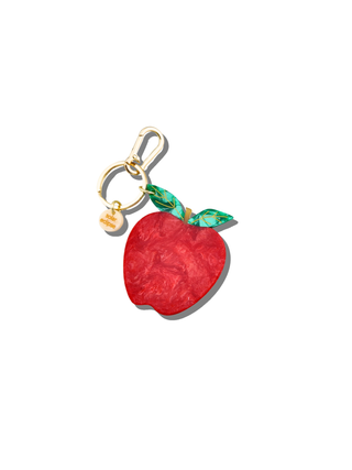 - Hand-painted Apple Bag Charm + Keychain | Eco-Friendly