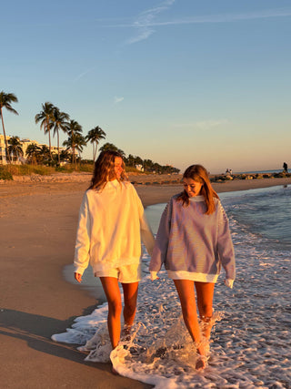 Sunkissed Coconut - Dark Navy Blue and White Big Striped Mockneck Sweatshirt-option1]-Fashion Pharmacy Boutique-Ada Oklahoma Clothing Store for Women