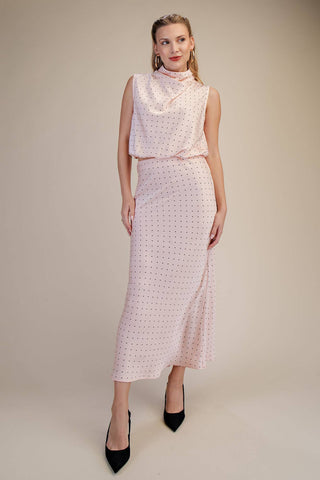 Jackie High Neck Top in Pink
