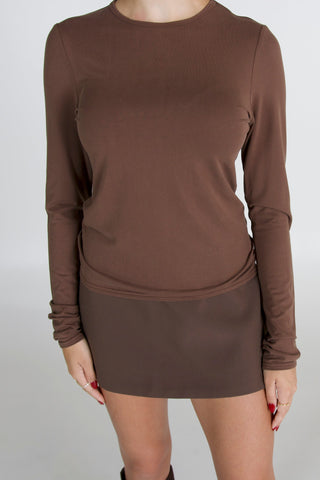 The Basic Heavenly Soft Long Sleeve in Espresso