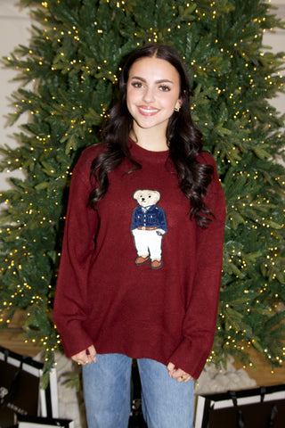 Polo Bear Sweater-Tops-option1]-Fashion Pharmacy Boutique-Ada Oklahoma Clothing Store for Women