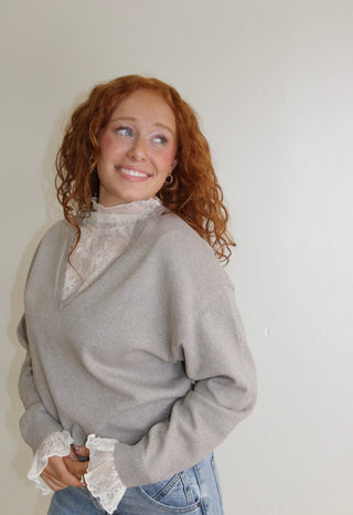 Charlotte Lace Detailed Sweater