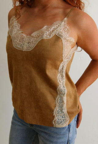 Leo Suede Lace Top