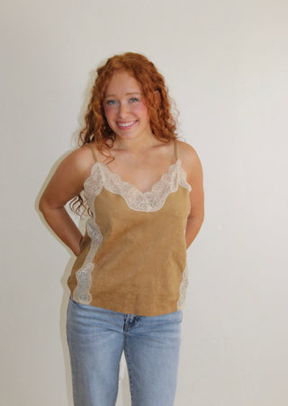 Leo Suede Lace Top
