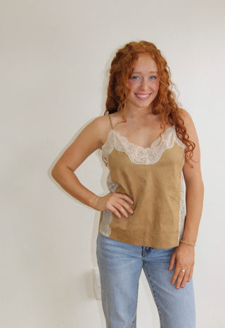 Leo Suede Lace Top