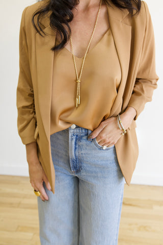 The Carolyn Blazer in Camel