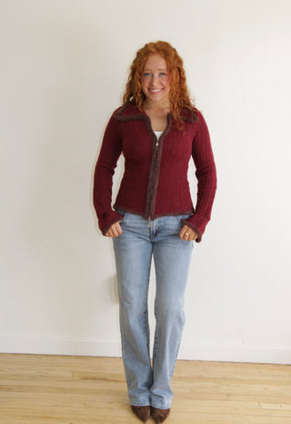 Cleo Knitted Zip Up Jacket