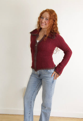 Cleo Knitted Zip Up Jacket