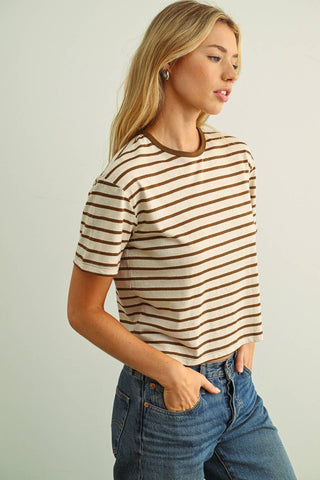 TANNER ESSENTIAL STRIPE RINGER TEE
