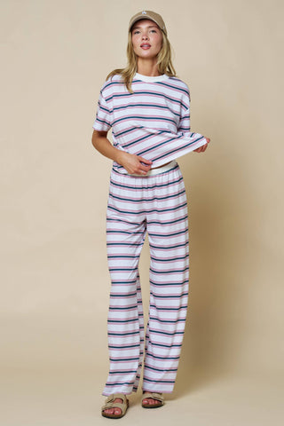 The Coastal Stripe Lounge Top