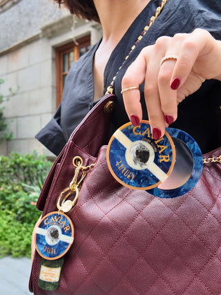 Hand-painted Caviar Compact Mirror