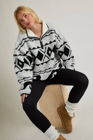 TANNER OVERSIZED QUARTER ZIP-Sweaters-option1]-XS-Fashion Pharmacy Boutique-Ada Oklahoma Clothing Store for Women