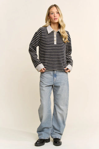 Jillian Striped Polo