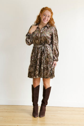 Sunday In Autumn Velvet Dress