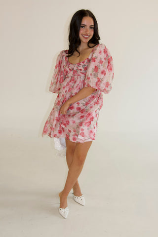 Ella Rose Printed Floral Dress-Dresses-option1]-Fashion Pharmacy Boutique-Ada Oklahoma Clothing Store for Women