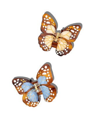 Solar Eclipse - Hand-painted Boho Monarch Claw Hair Clip | Eco-Friendly