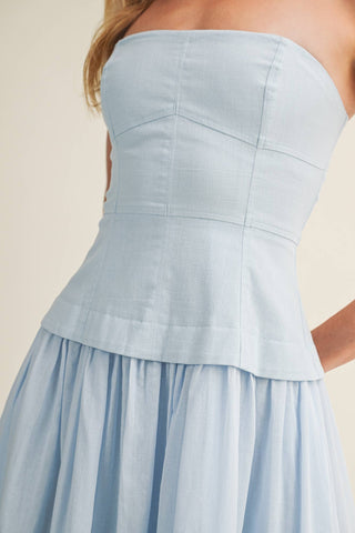 Mustard Seed - CORSET LINED STRAPLESS DRESS-option1]-S-Fashion Pharmacy Boutique-Ada Oklahoma Clothing Store for Women