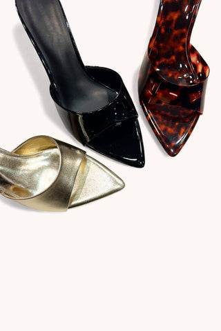 Tortoise Pointed Toe Kitten Heel