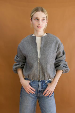 Park Avenue Grey Bomber Jacket